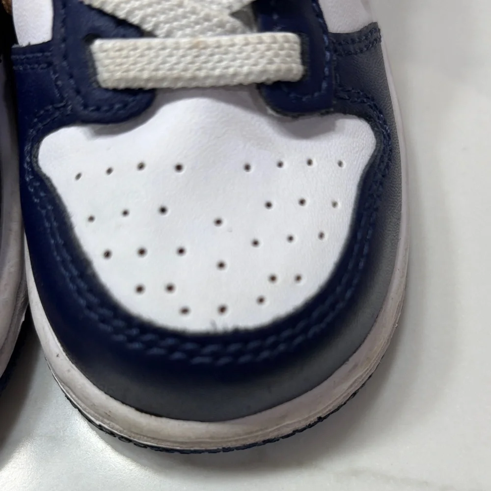 Nike Kids Dunk Low Sneaker - Navy, White & Gold