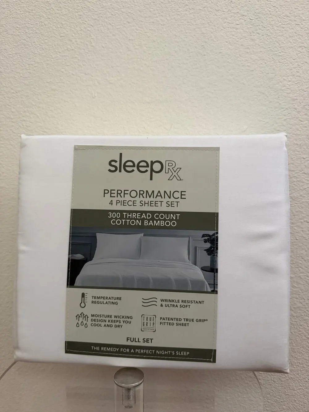 New bamboo blend white sheet set full