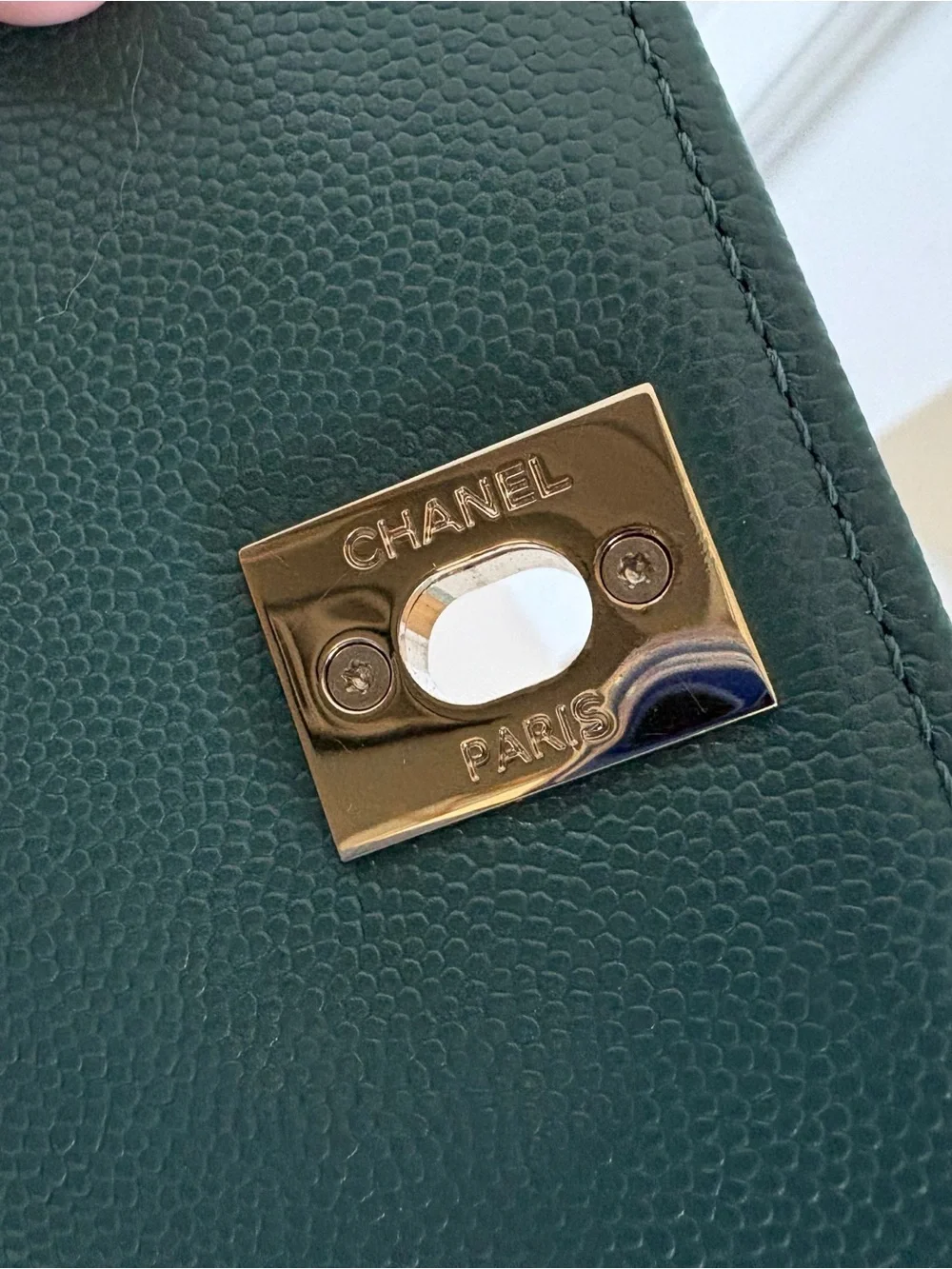 CHANEL Mini Coco Handle in petrol green