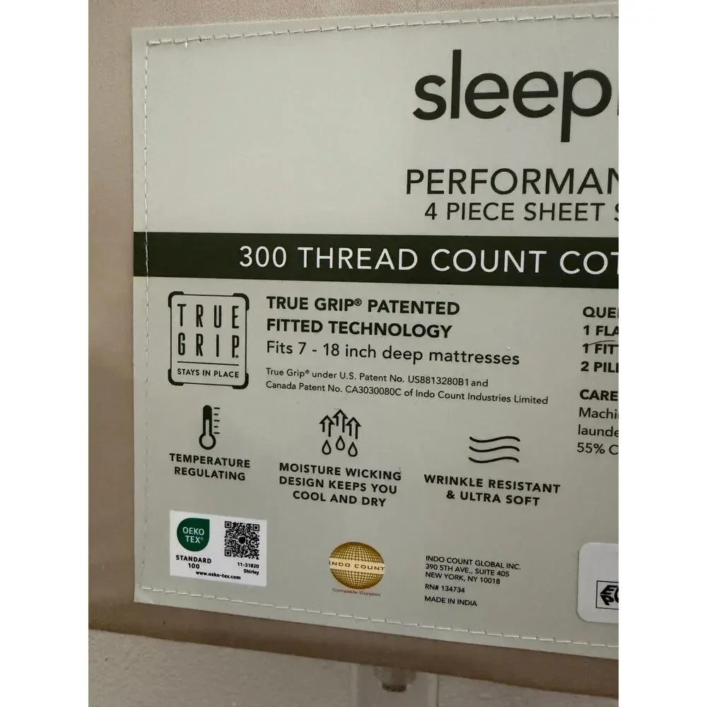 New bamboo blend tan sheet set queen