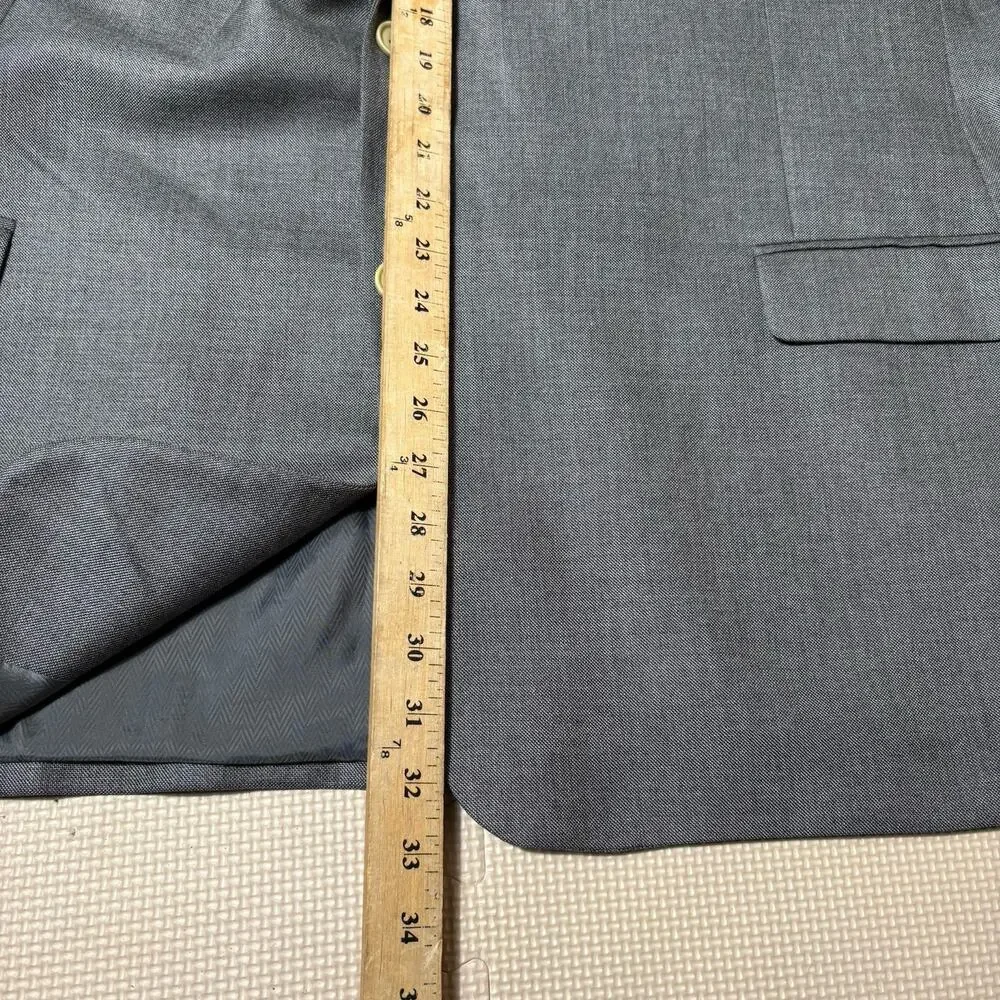Turnbury Men’s Sport coat Blazer 52R Silk Wool 2 Button Classic Fit