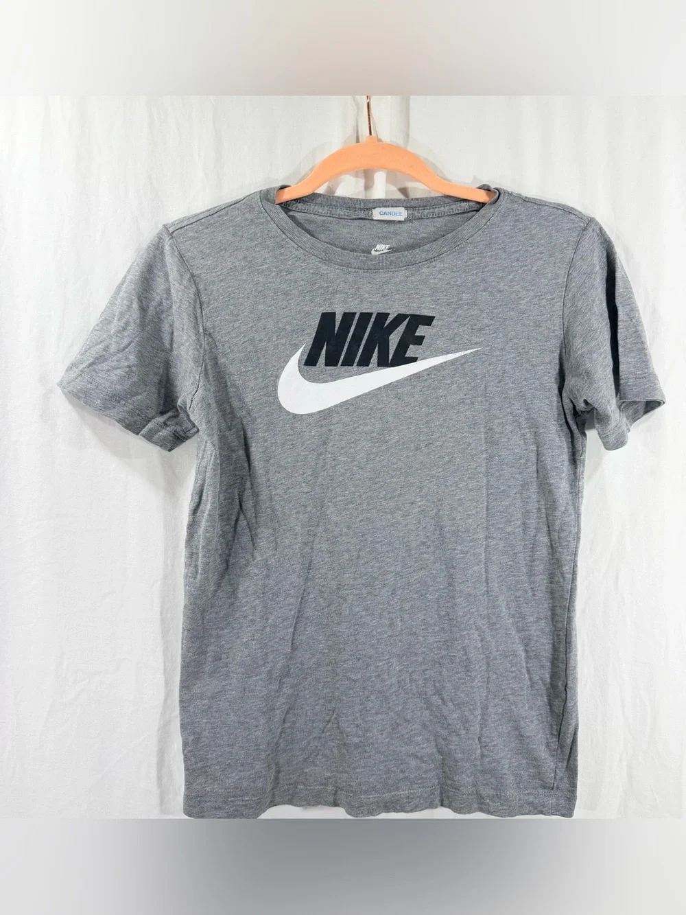 Nike Grey Tee with Black NIKE Wordmark and White Swoosh