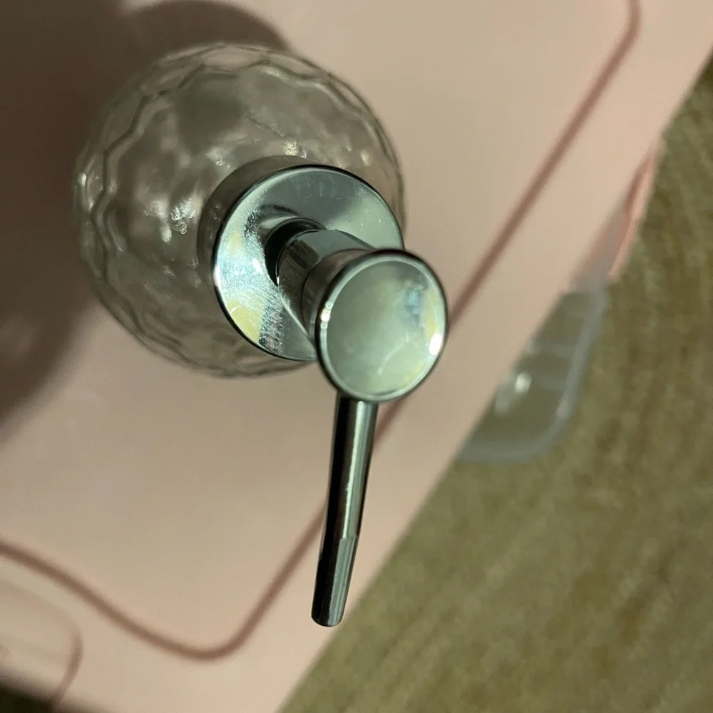Honeycom glass decor soap dispenser
