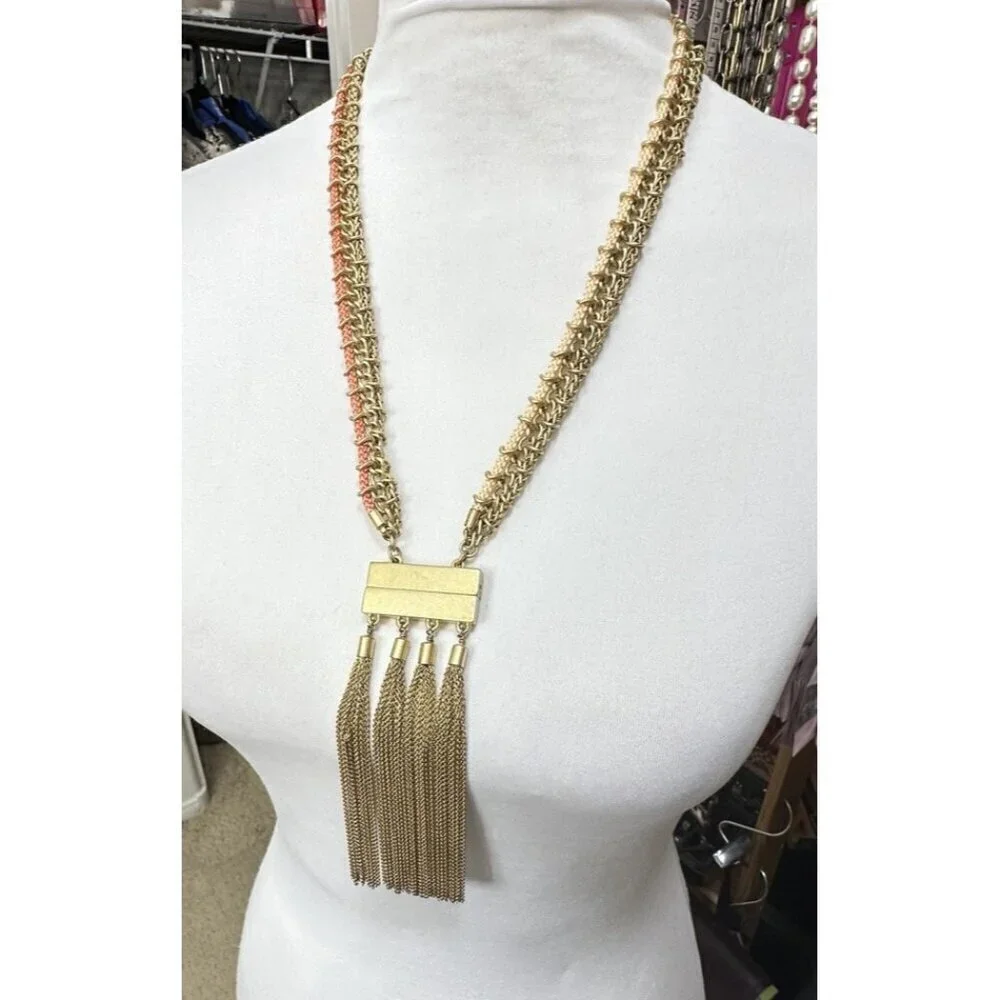 Cabi True Colors Tassel Necklace Beaded Bracelet( 2 in one combo) Convertible