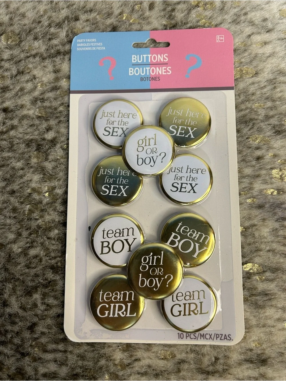 5 for $25🔥Baby Shower Buttons- Set of 10- New