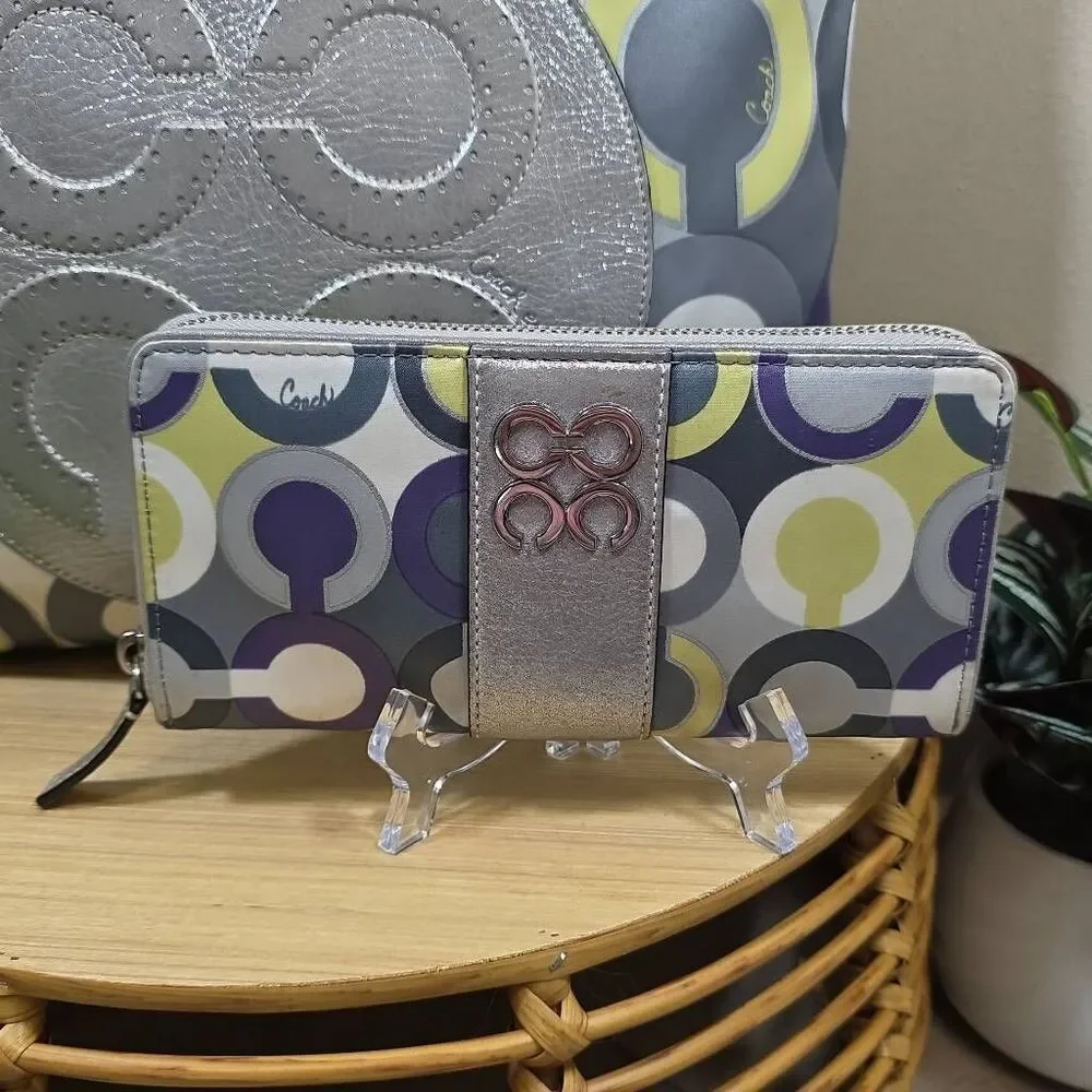 Coach Julia Op Art Signature Tote | Matching Wallet