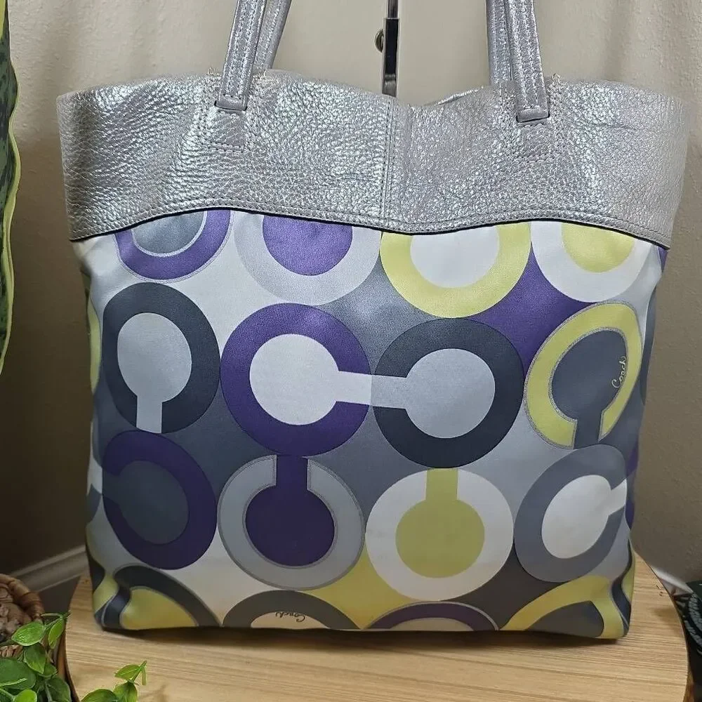 Coach Julia Op Art Signature Tote | Matching Wallet
