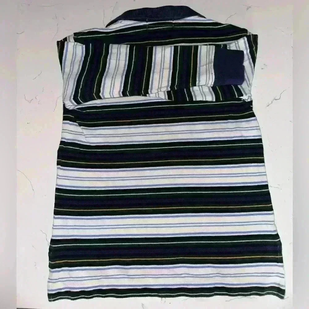 Vintage polo Ralph Lauren Kids navy long sleeve Striped size 5 polo shirt
