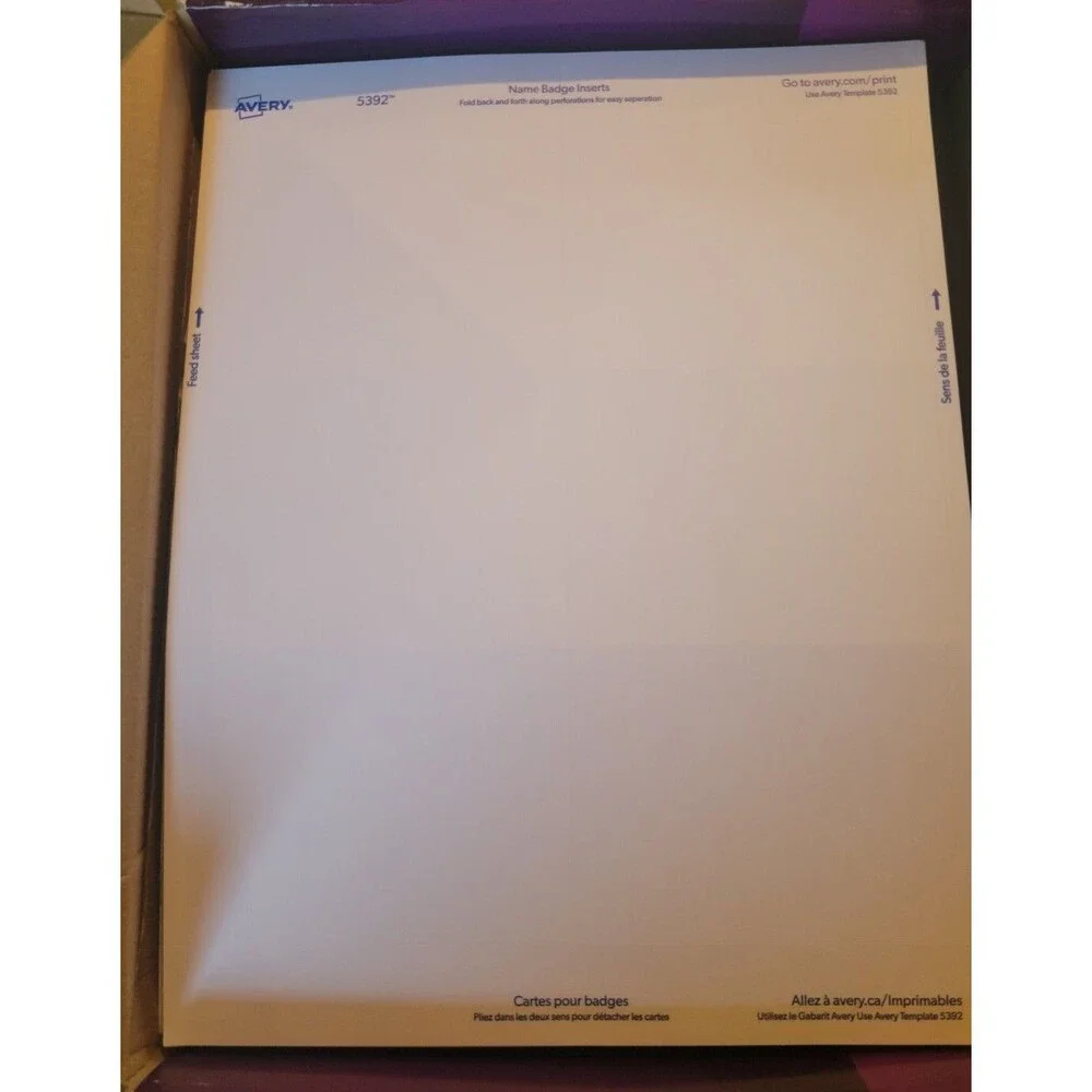 Avery ID Badge Holders Clip On Clear with White Inserts 100/Box 74541 440726