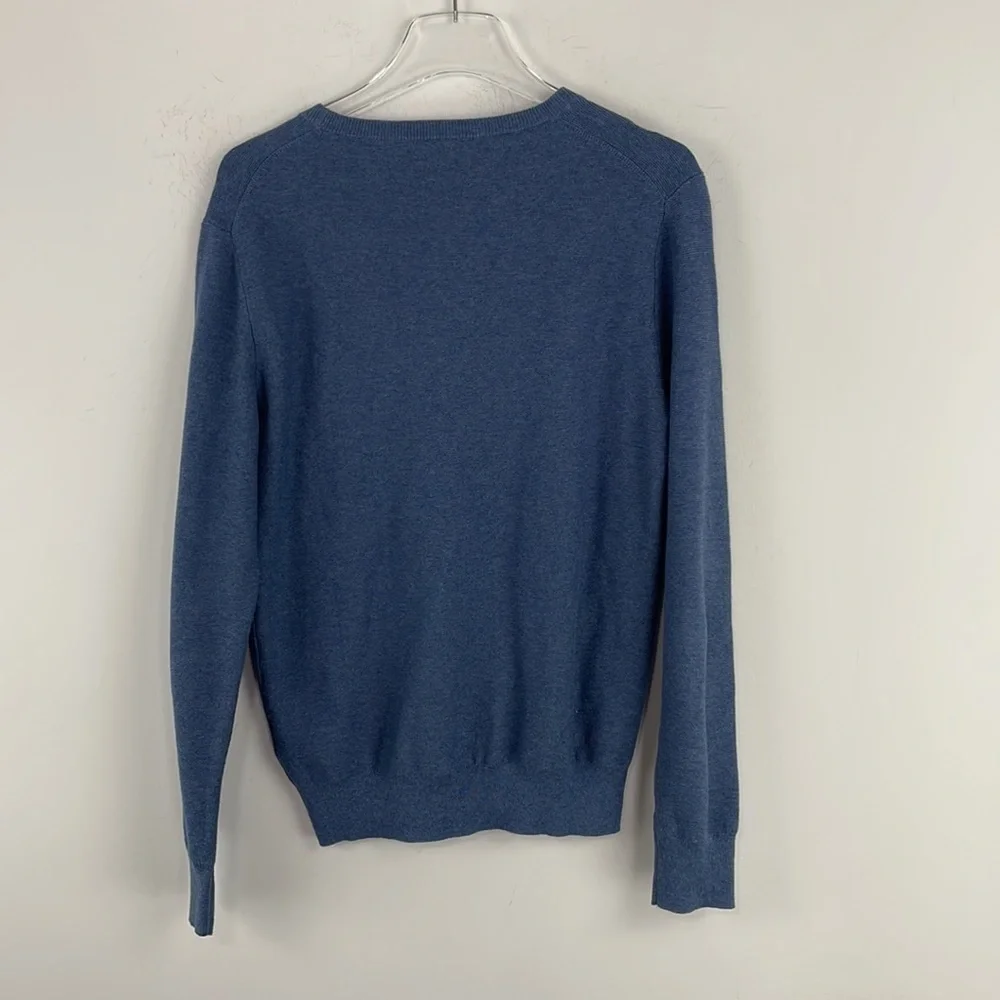 J.Crew Mens Cotton Crewneck Sweater‎ Blue H6060 Small NWT
