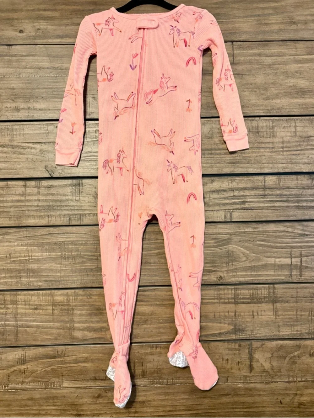 Carter’s Girls Pajama Bundle 3T Zip Sleeper Footie Unicorn + Zip‎ Romper No Feet