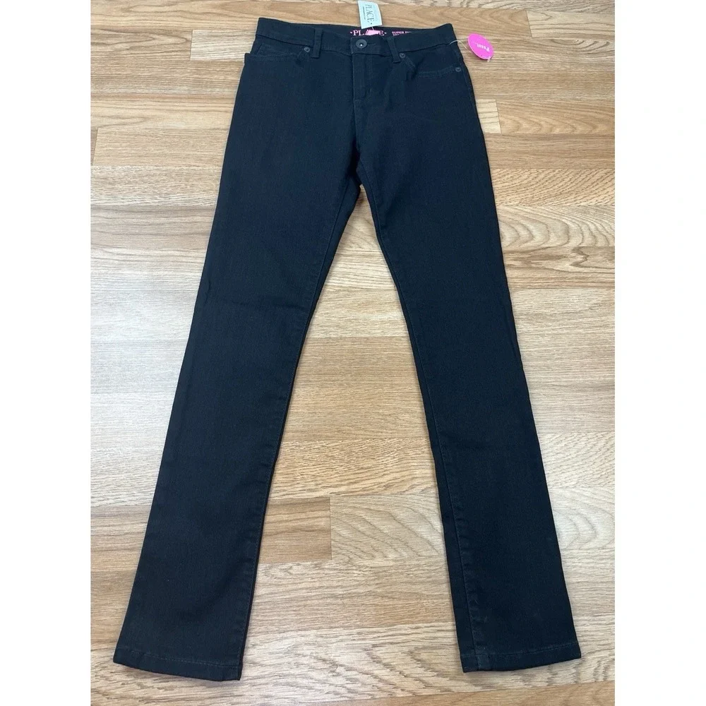 Place Super Skinny Black‎ Jeans Girls Size 12 Slim NEW Adjustable Waist