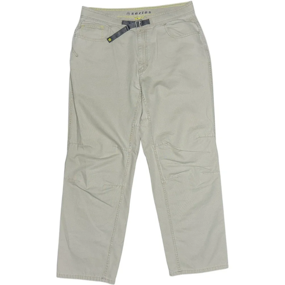 Vintage North Face A5 Series Pants Mens 36x30 Beige Canvas Belted Baggy Wide Y2K
