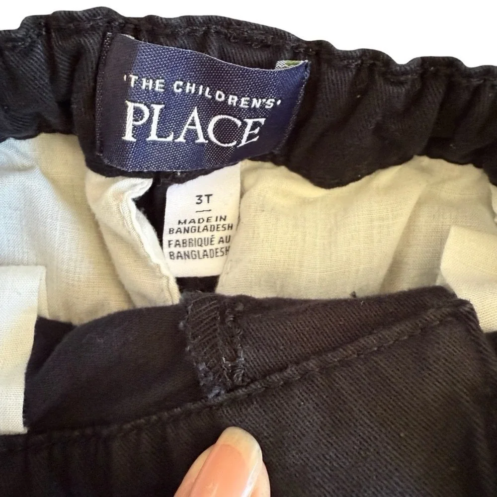 The Childrens Place Boys Black & Khaki Pants Set - Size 3T
