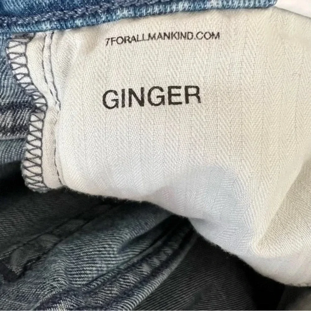 7 For All Mankind Ginger Reed Laser Snake Indigo Wide Leg Jeans 26 AU6400362L