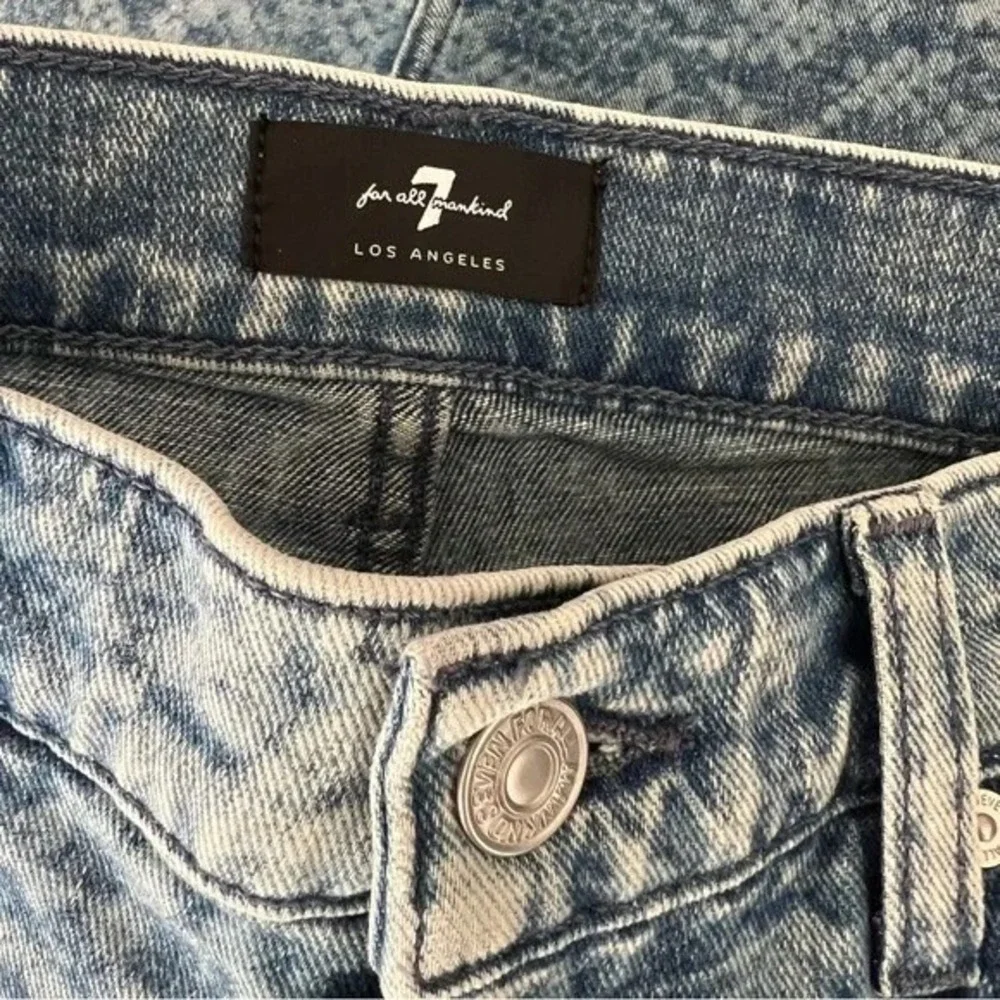 7 For All Mankind Ginger Reed Laser Snake Indigo Wide Leg Jeans 26 AU6400362L