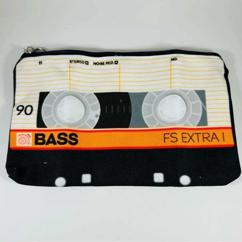 Retro Cassette Tape Pouch makeup bag