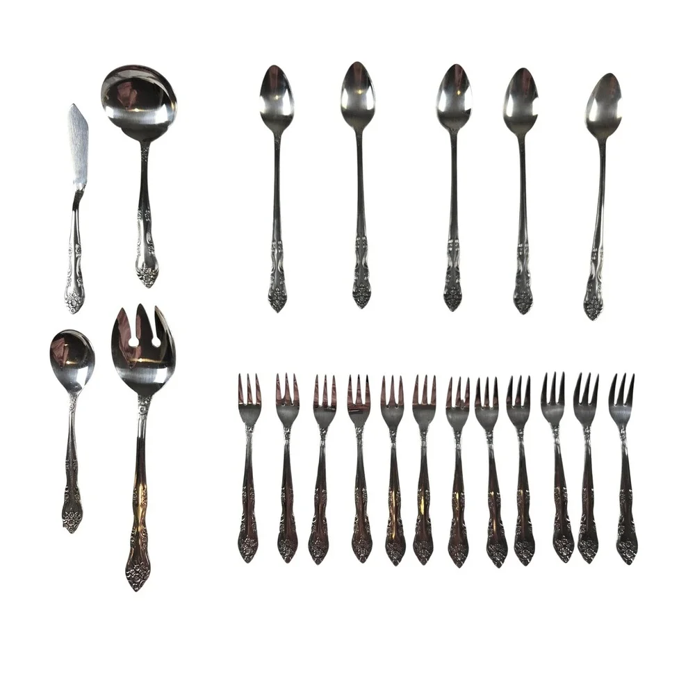 Oneida WM A Rogers Stainless Steel‎ Flatware Lot Forks Spoons Knife Replacement