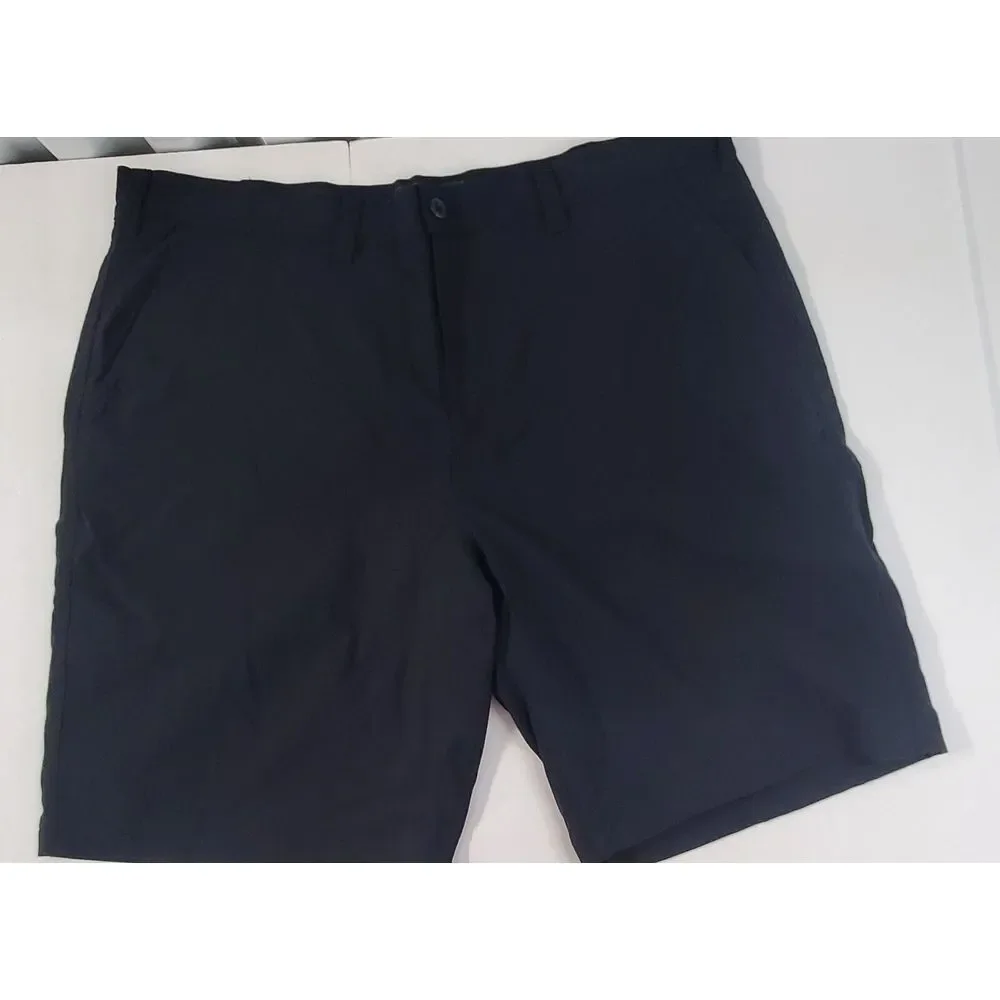 Eddie Bauer Shorts Mens 42 Black Travex Travel Stretch Hiking Trek Trail‎ Fish