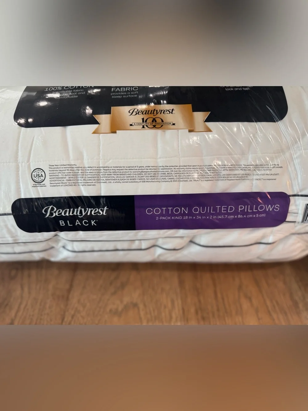 🎉LAST CHANCE🎉BEAUTYREST‎ BLACK 2pk Luxurious Down Alternative Pillows