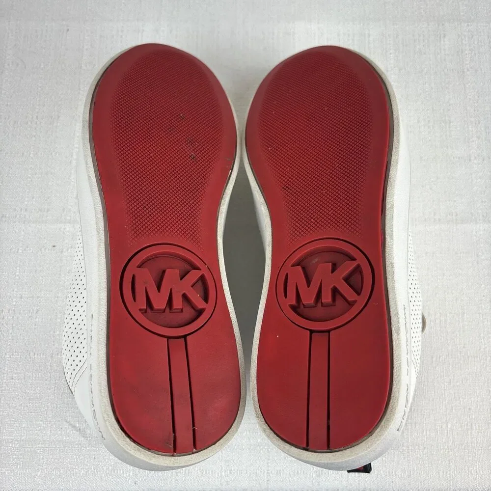 Michael Kors Ace Perforated Leather and Scuba‎ Sneaker Women's size 5.5 Preowned