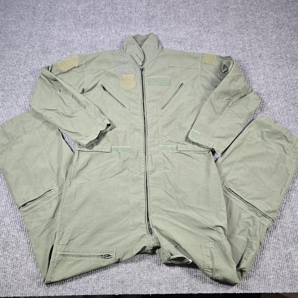 Barrier Wear CWU-27P‎ Coveralls Mens 46L Green Aramid Fire Resistant Military