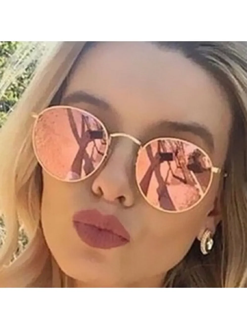 𝅺pink and Gold Vintage Sunglasses