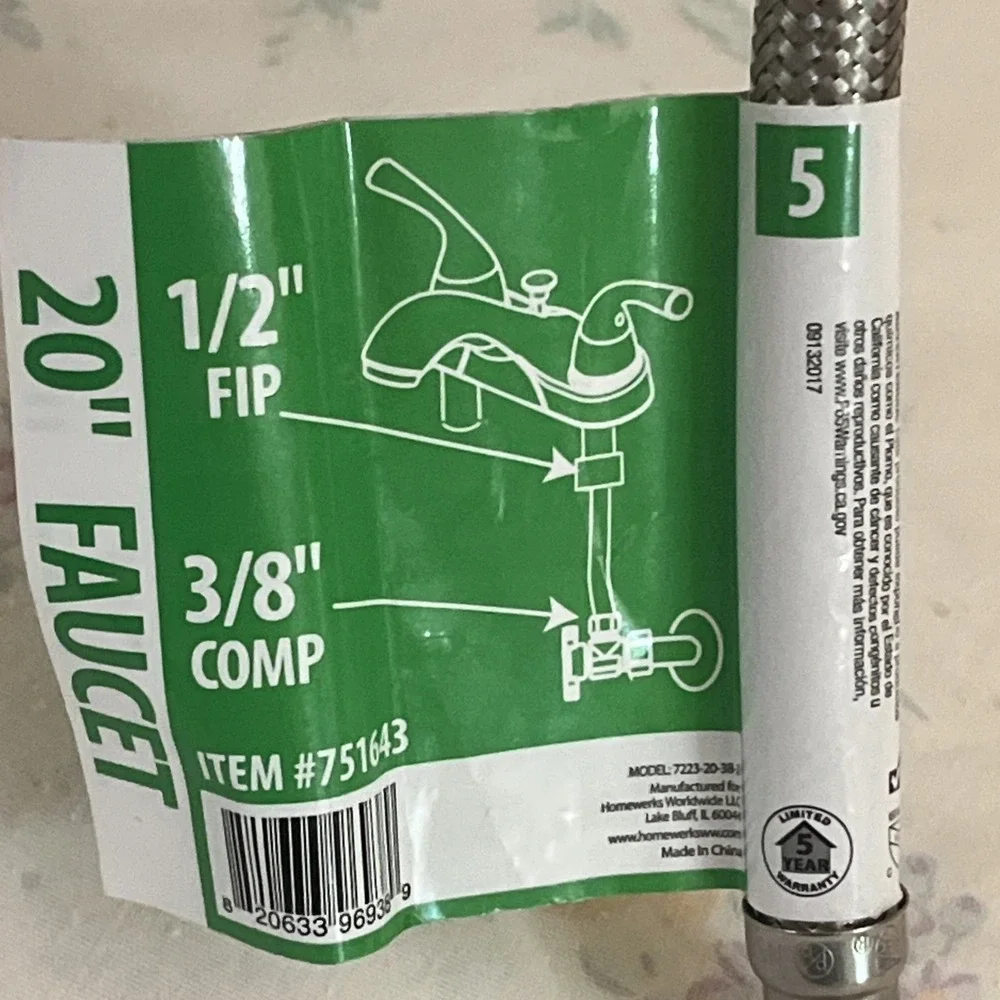 Braided Faucet Connector 3/8