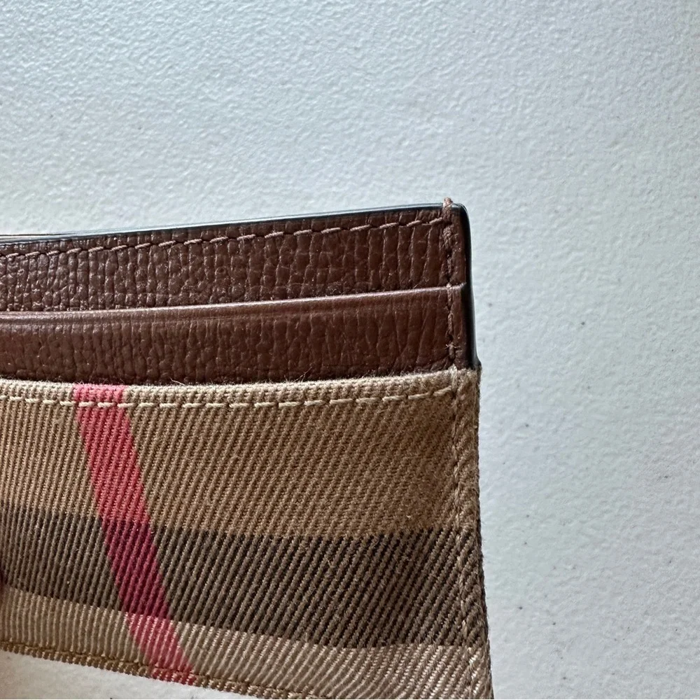 Burberry Sandon Card Holder Wallet in Tan Novacheck