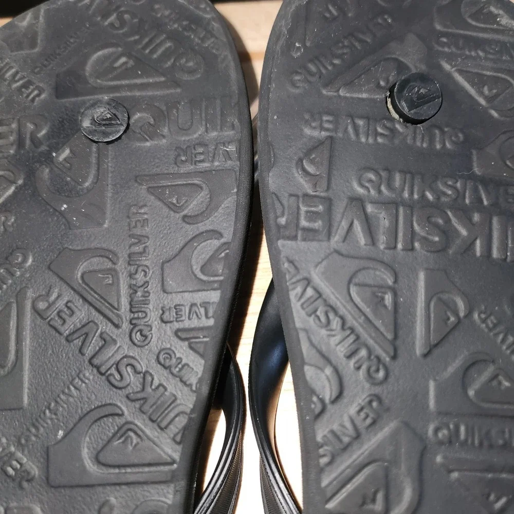 Quiksilver Men's‎ Haleiwa Flip Flops Sandals Black -10/11 AQYL100627-SBKM SOLID