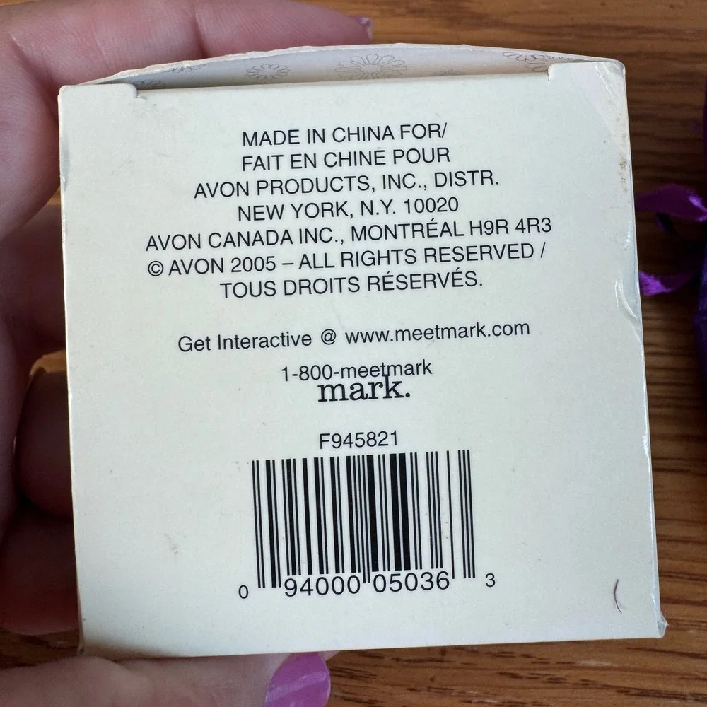 Mark by Avon Karmala Beaded Mirror Purple Seed Bead Compact Mandala Vintage 2005