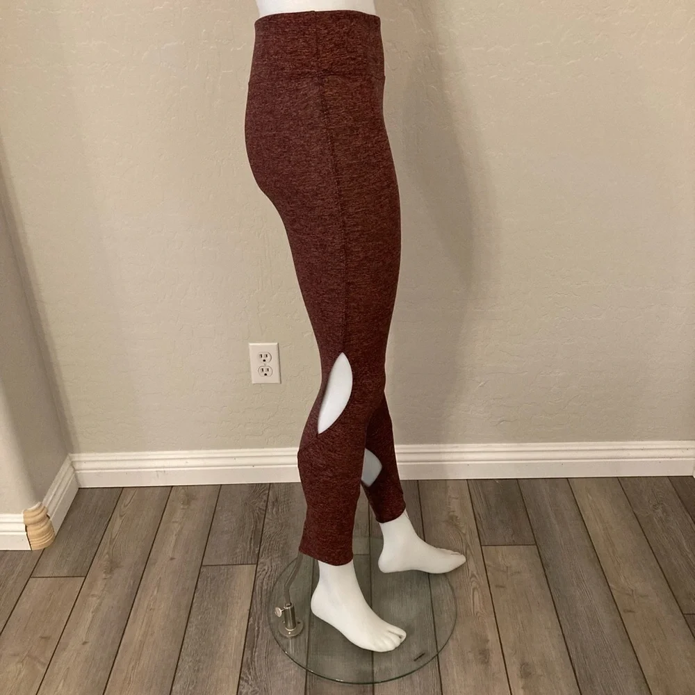 Free People Movement Space Dye Berry Halo Cutout Yoga Leggings XS