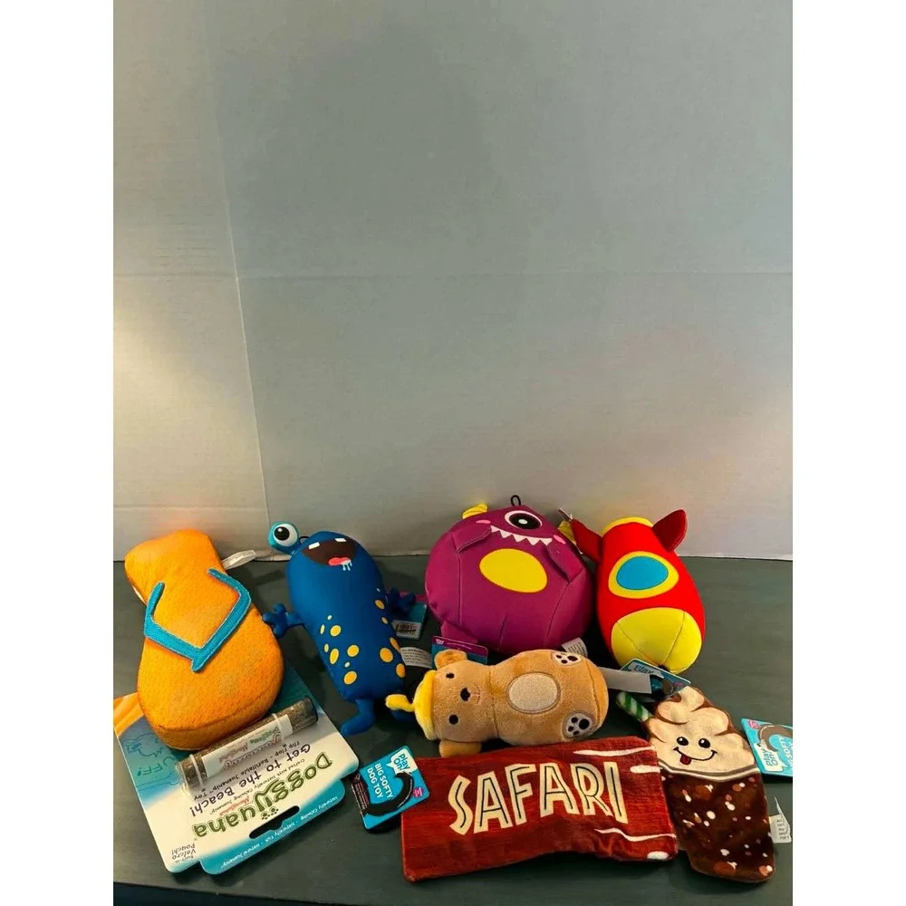 Play On! Dog Toy Lot 7pc Mixed Audience OS NEW Big Softy Floaty Rocket
