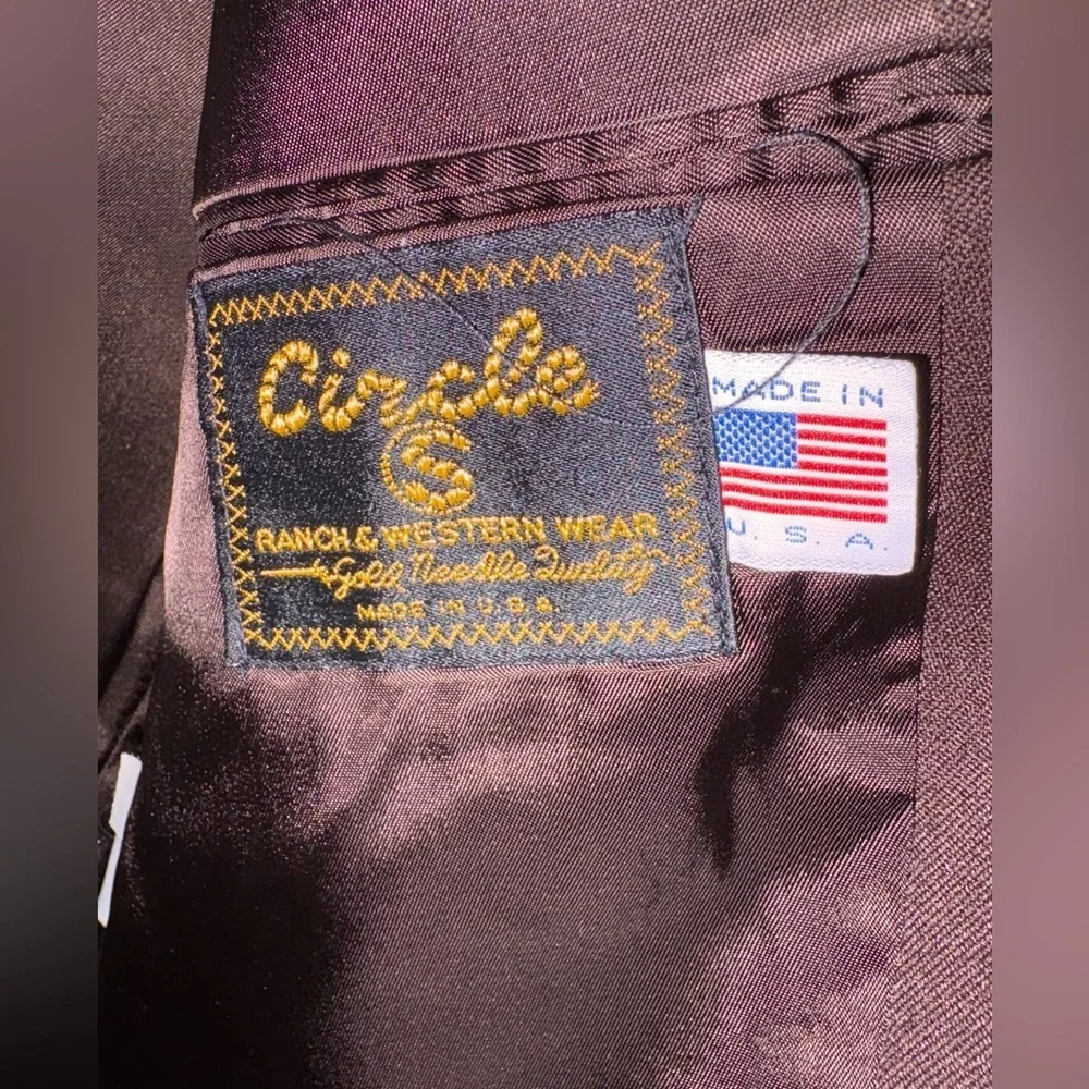 Circle S Western Wear Blazer-chocolate brown size 42L