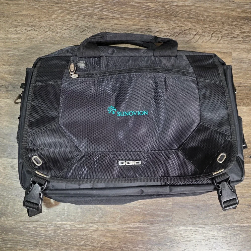 OGIO Unisex OS Laptop‎ Messenger Bag Black Sunovion Corporate Travel Briefcase