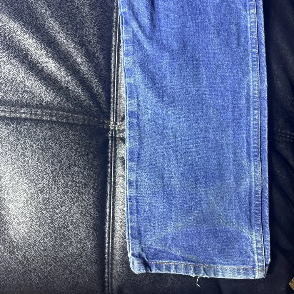Wrangler Men's‎ Straight Leg Jeans Blue Denim Faded Flat Front 5-Pocket 38x33