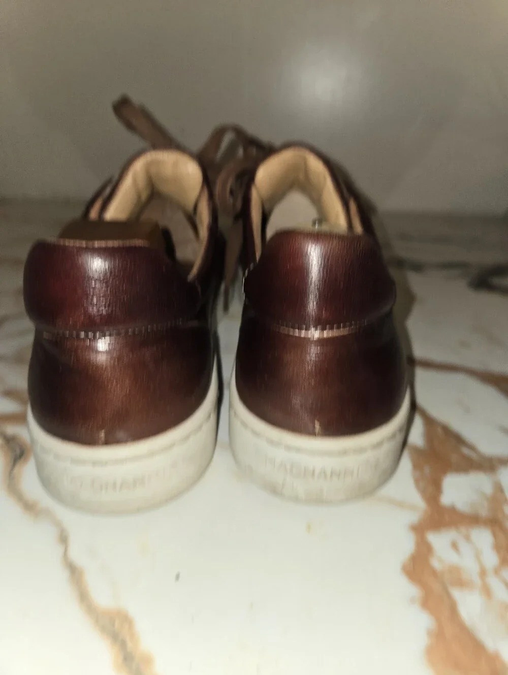 Magnanni mens leather