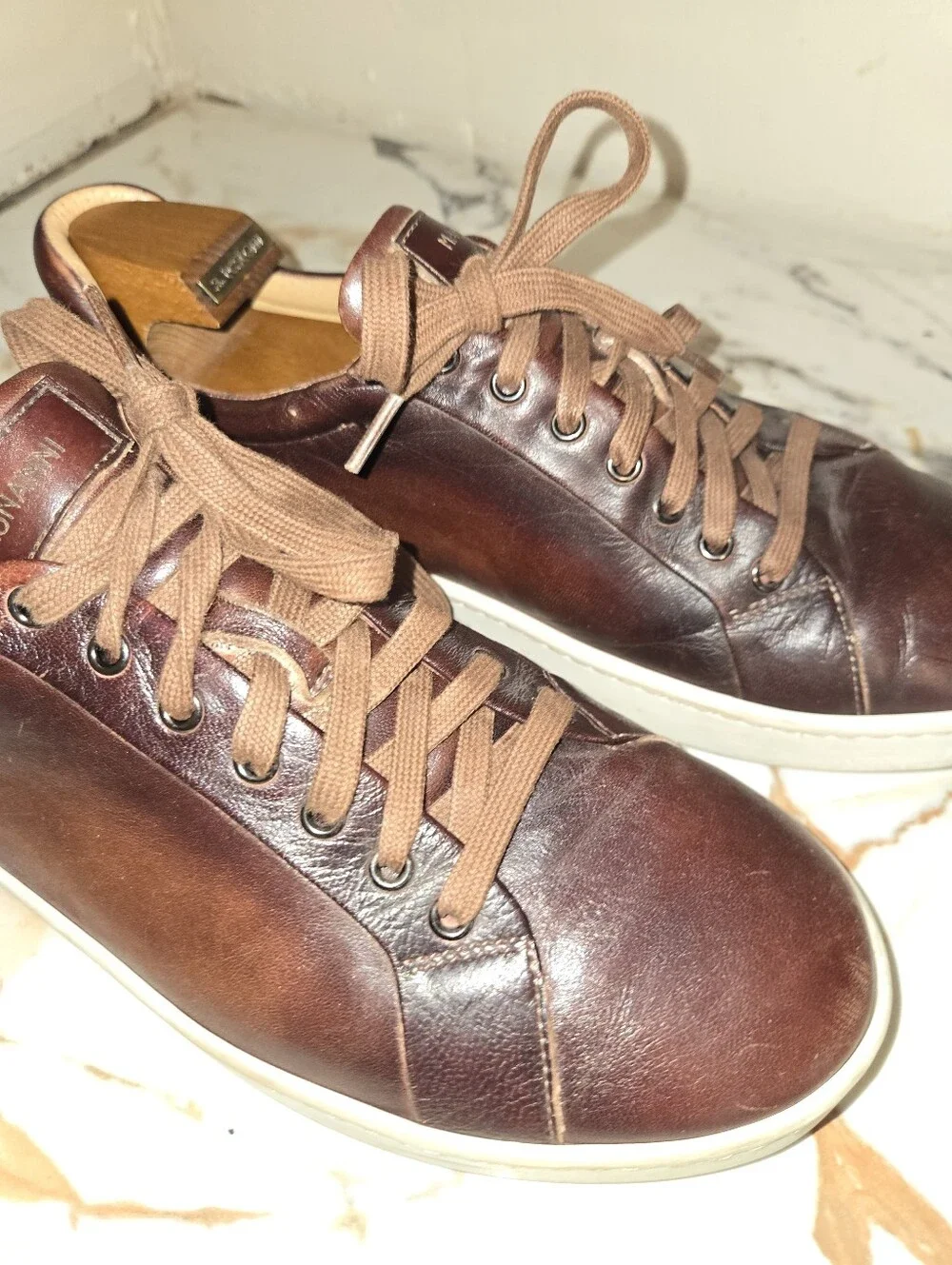 Magnanni mens leather