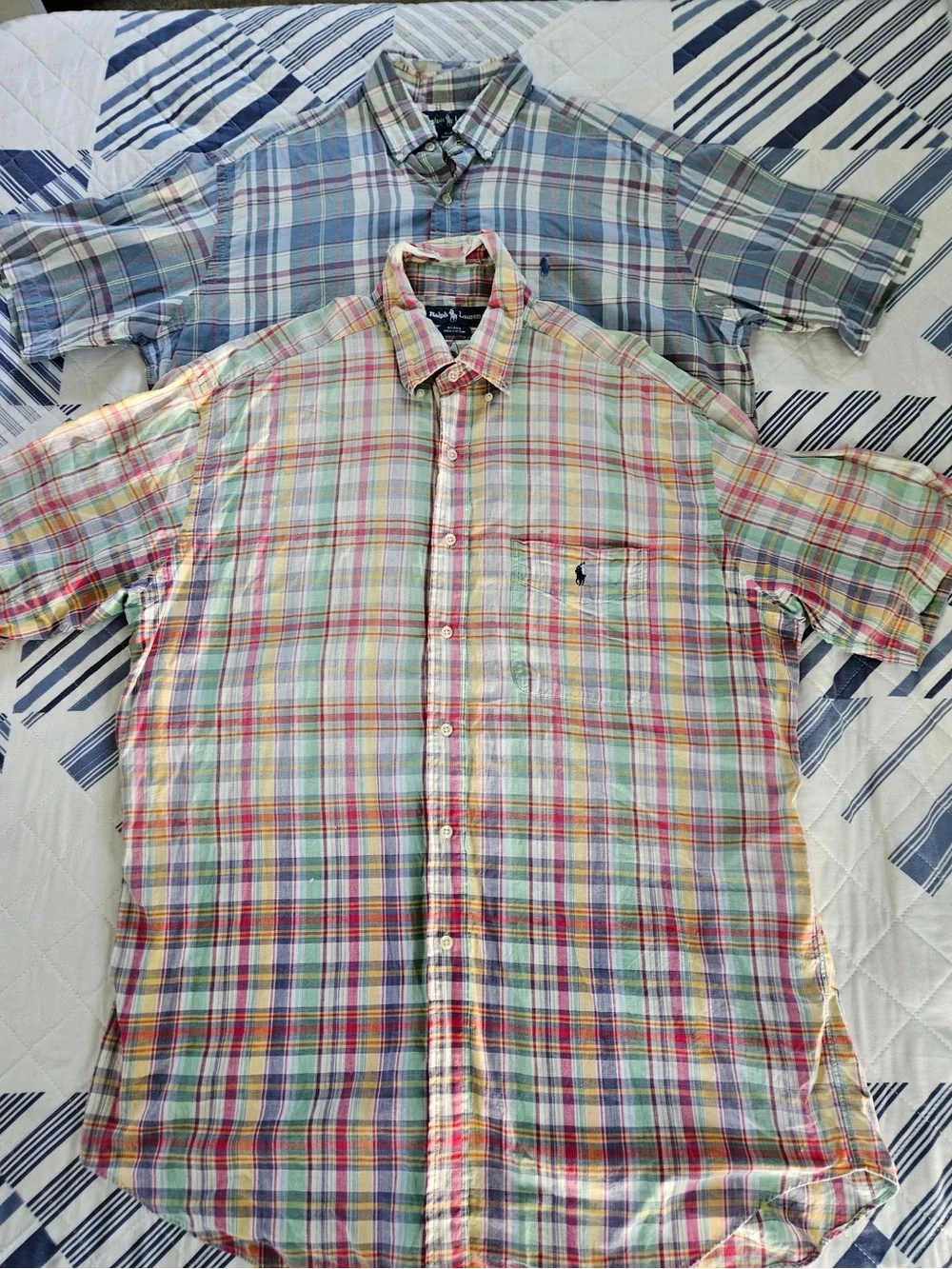 Large Polo by Ralph Lauren Multicolor Plaid Short-Sleeve Shirt