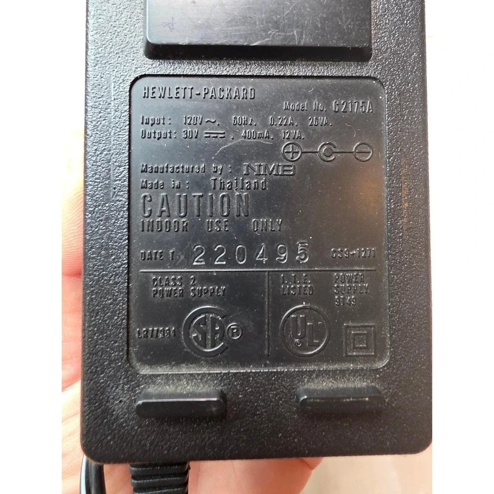 HP Hewlett-Packard C2175A AC Adapter Power Supply 30V 400mA‎ 9100-5124 E1