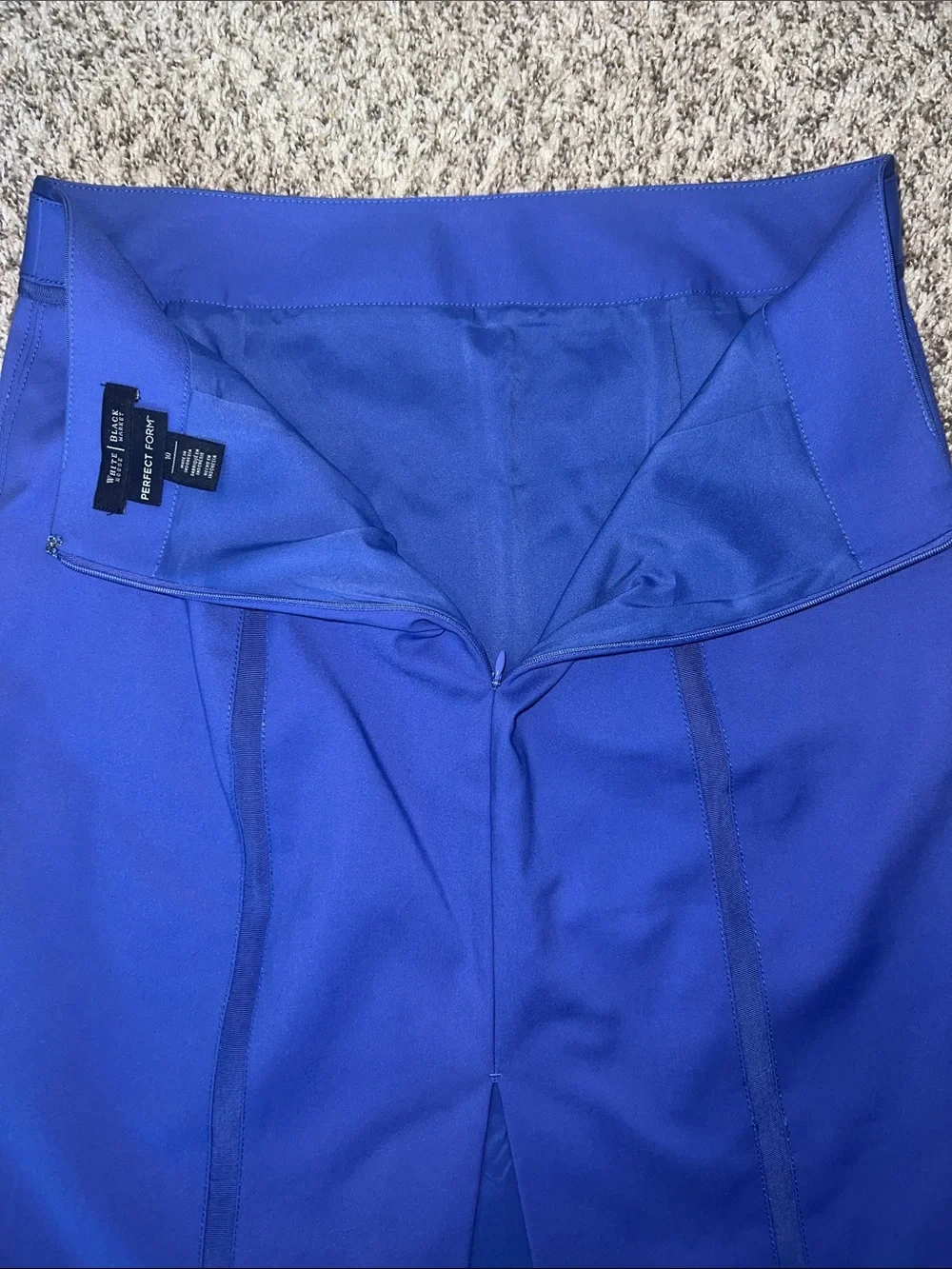 White House Black Market Purple PERFECT FORM Pencil Skirt Sz 10! Very nice!