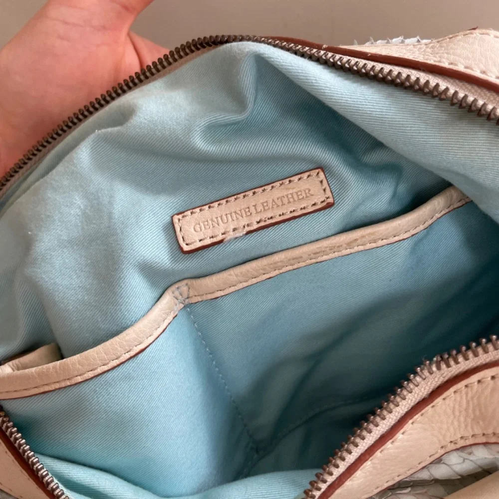 Cynthia Rowley Mint Green Scales Leather Satchel Crossbody Bag with Tassel