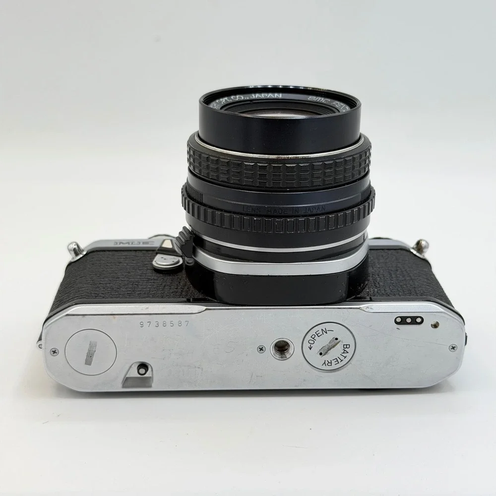 Pentax ME 35mm Film SLR Camera with SMC Pentax-M 50mm f1.7 Lens Silver Black