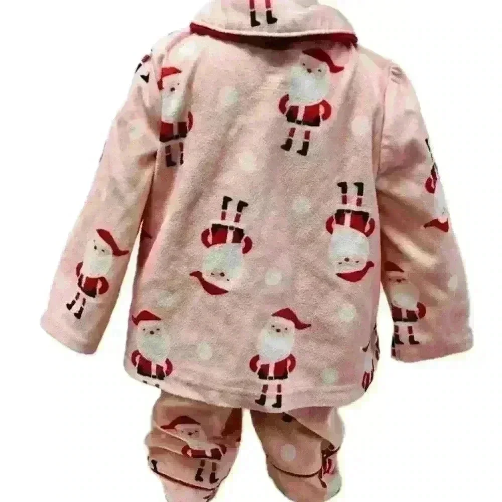 Carter’s Just For You Santa Christmas Pajamas 12 M Pink