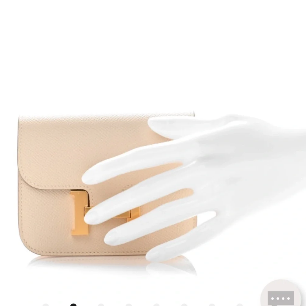 Hermès Epsom (CRAIE) Constance Cream&Gold crossbody/Clutch /Wallet