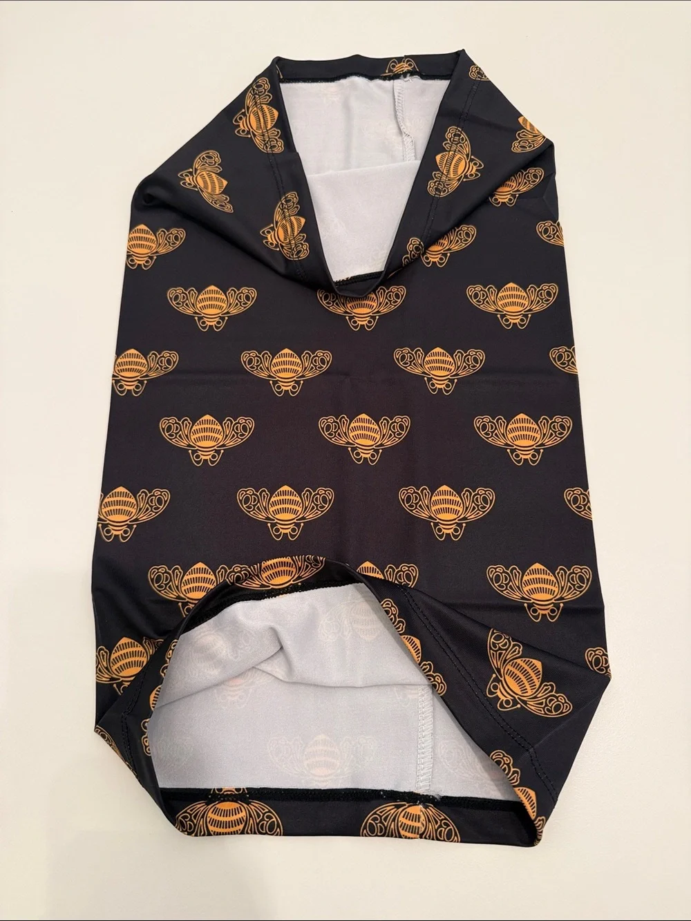 Patron Tequila / Bee Black Neck Gaiter, New, 10” x 17 & 1/2”