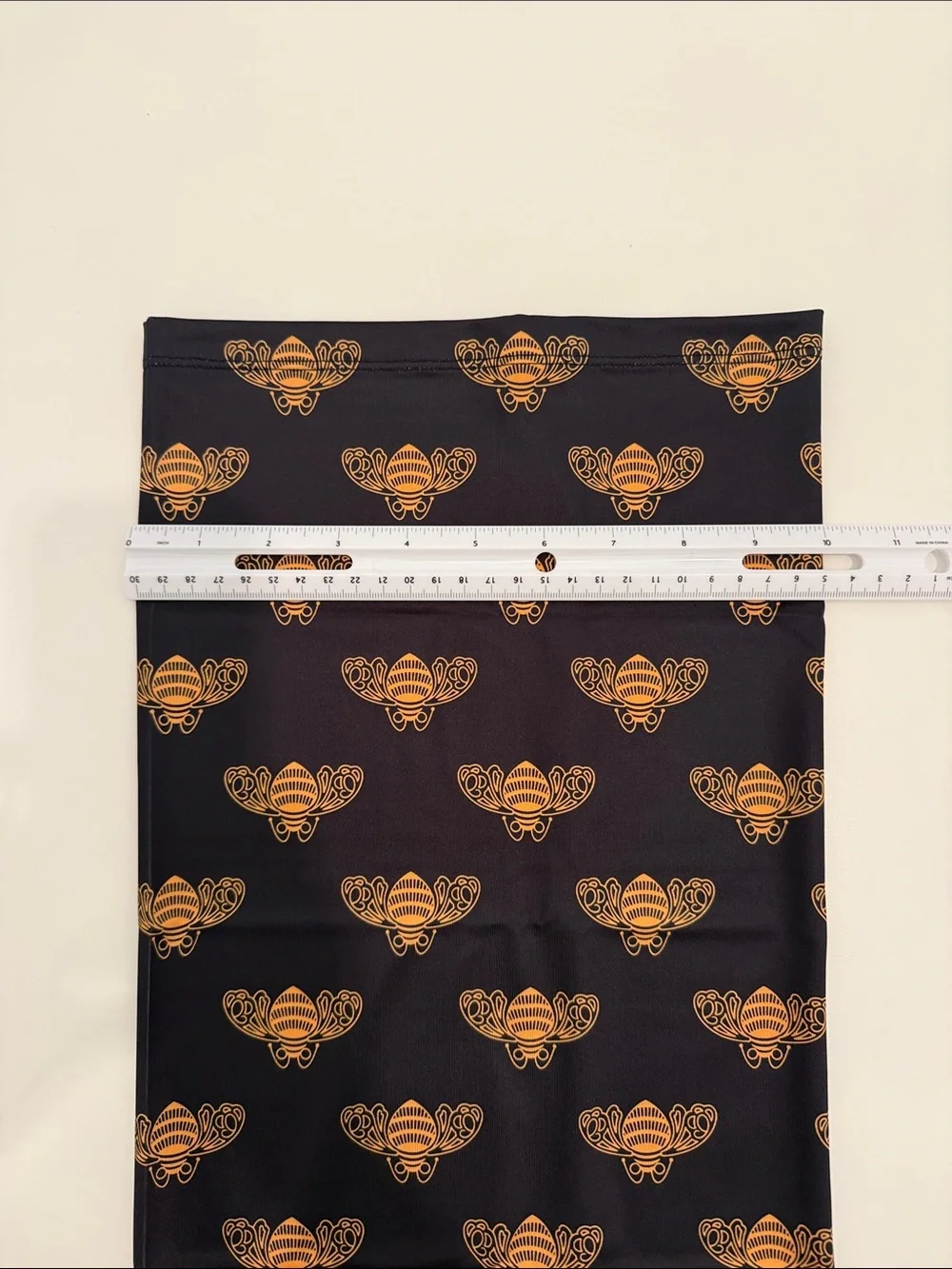 Patron Tequila / Bee Black Neck Gaiter, New, 10” x 17 & 1/2”
