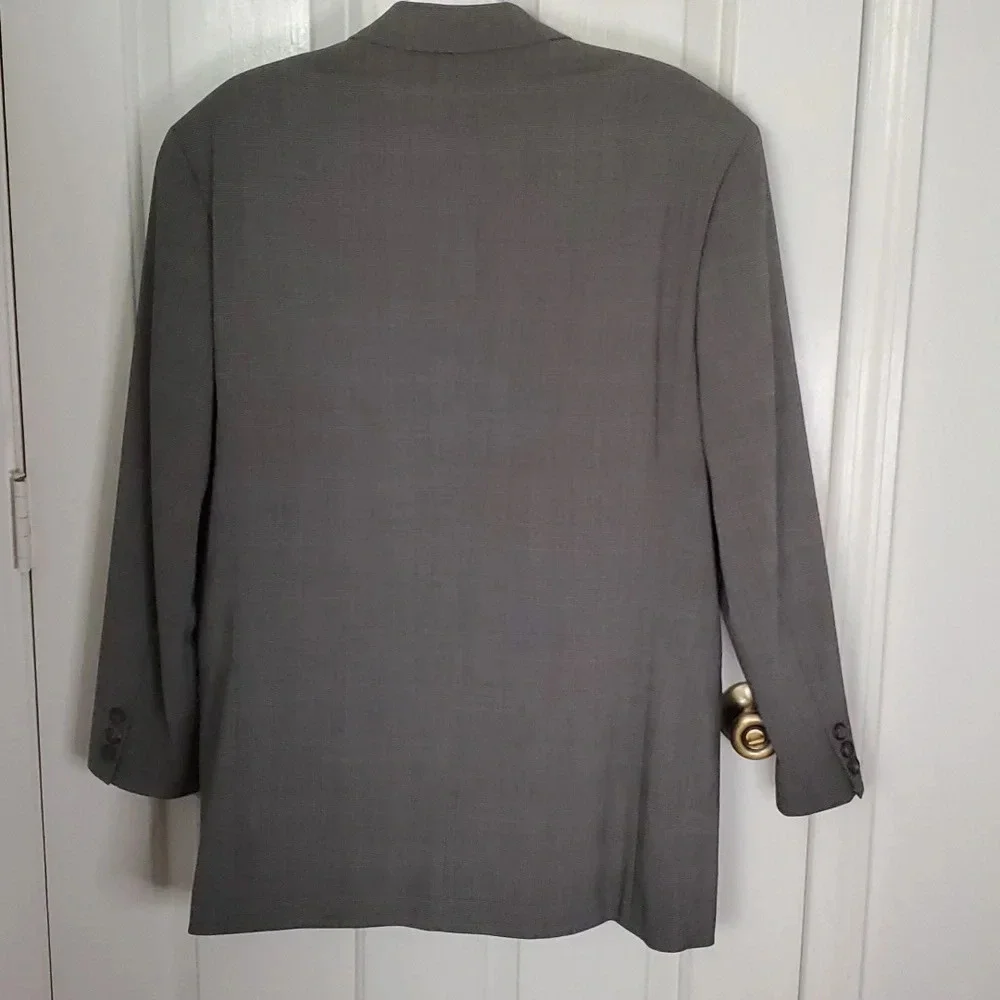 Hugo Boss Mens Sports Coat Plaid Black & Grey