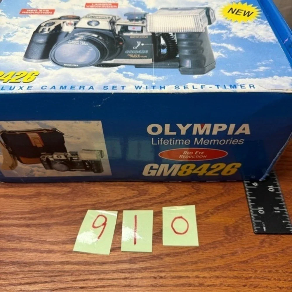 VTG Olympia GM8426 Camera 35mm‎ Flash strap box kit WORKS clean