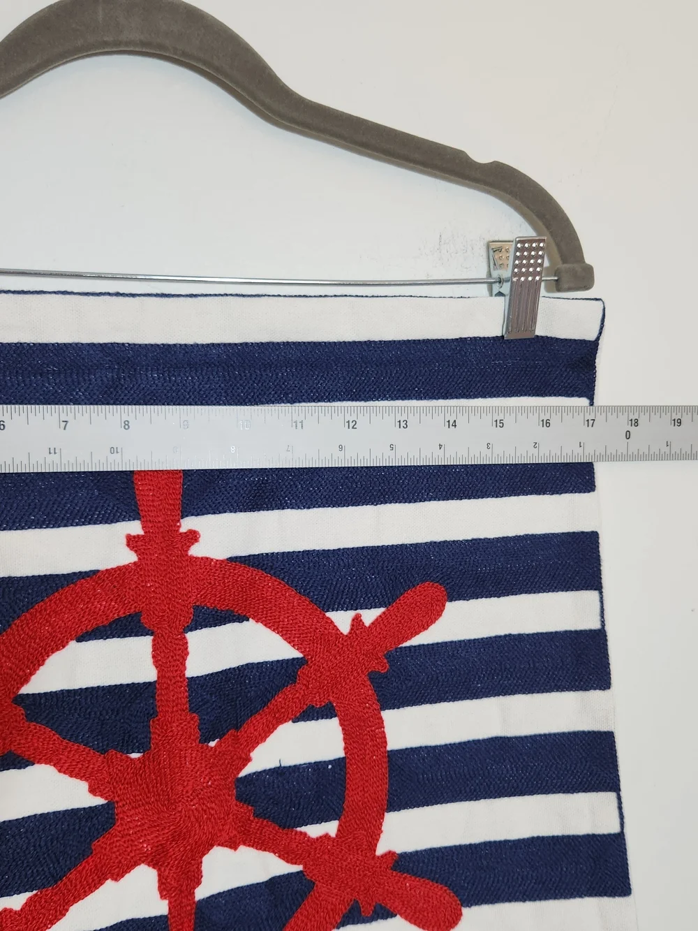 Blue and White Nautical Pillow Covers Set of 2 NWOT